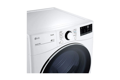 LG 27" 7.4 cu. ft. Electric Front Load Dryer with Built-in AI - White