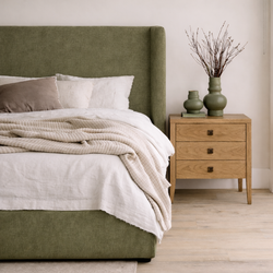 Fizz Queen Bed - Velvet Fern