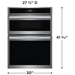Frigidaire Gallery 30'' Electric Wall Oven and Microwave Combination with Stone-Baked Pizza