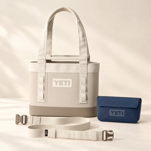 Beach Day gift set with Cape Taupe Camino Zip 12 tote, matching Sideclick strap and 1L Venom Sidekick
