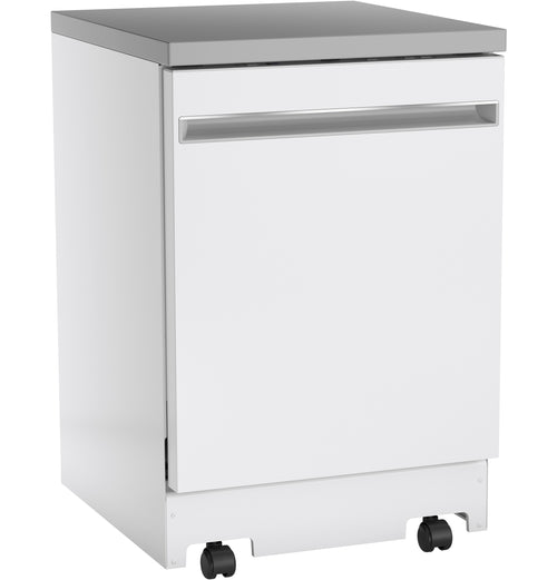 GE Portable Tall Tub Dishwasher 24" Top Control - White