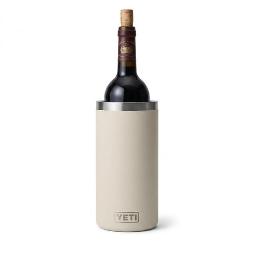 Beige YETI Wine Chiller on a white background