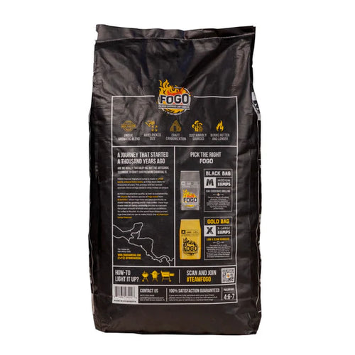 Fogo Premium Lump Charcoal - 17.6 Lbs - Black Bag