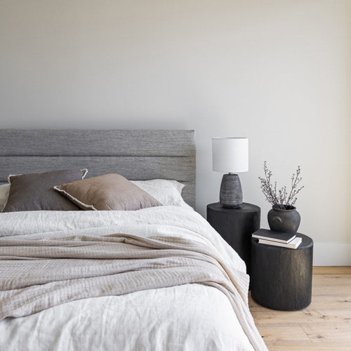 Justin King Storage Bed - Stone