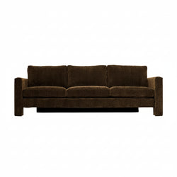 Brown sofa on a white background