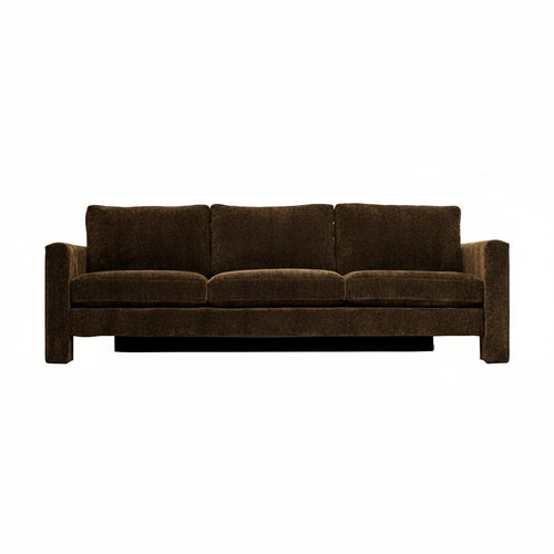Brown sofa on a white background