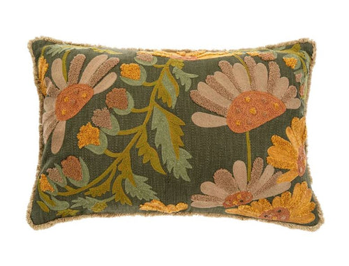 Valley Embroidered Pillow 16" X 24"