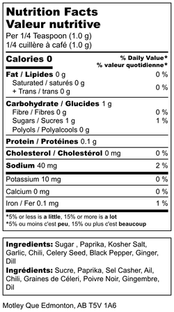Motley Que Rub - Rib & Pork Fixx Rub Spices - 320 g