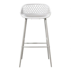 Piazza Outdoor Barstool - White