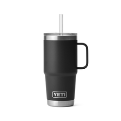 Black Yeti Rambler 25 oz Straw Mug