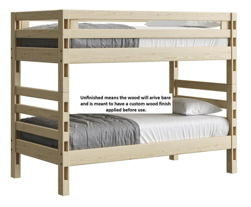 Crate Designs Ladder End Bunk Bed - Twin Over Twin