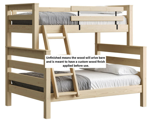 Crate Designs TimberFrame Bunk Bed - Twin Over Full With Ladder