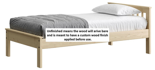 Mission Bed - 29in Headboard, 17in Footboard
