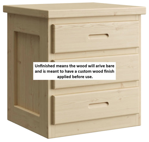 Crate Designs Nightstand - 24" Tall with 3 Drawers