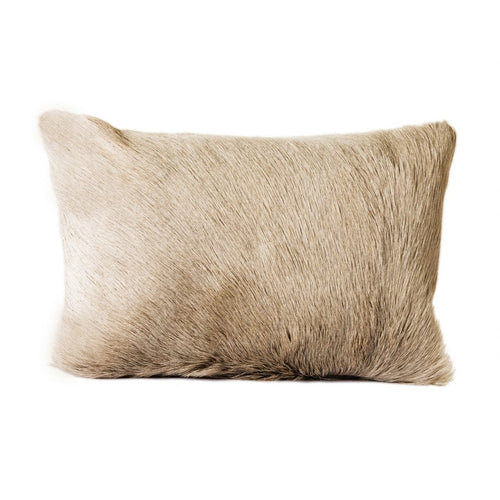 Goat Fur Bolster 11"X20" - Light Grey