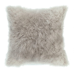 Cashmere Fur Pillow 18"X18" - Light Grey