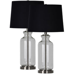 Solay Table Lamps - 2 Pack - Glass & Iron