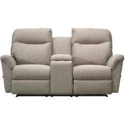 Caitlin Space Saver Recliner Loveseat With Centre Console - Silver