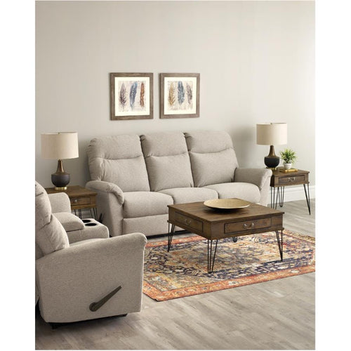 Caitlin Space Saver Reclining Sofa - Silver