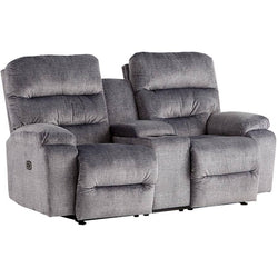 Ryson Power Reclining Loveseat With Console - Smoke