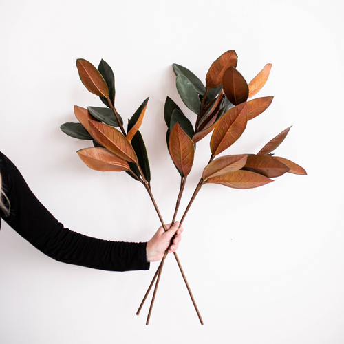 Magnolia Stems Faux Leaves