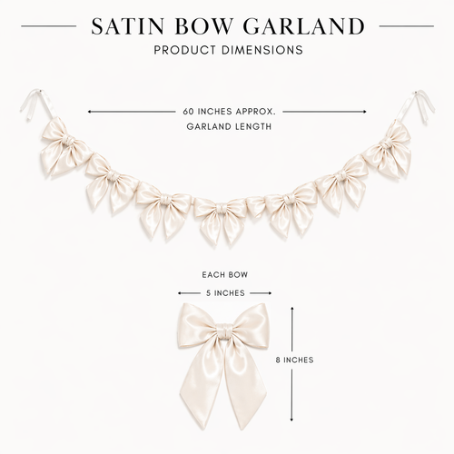 Velvet Fabric Bow Garland