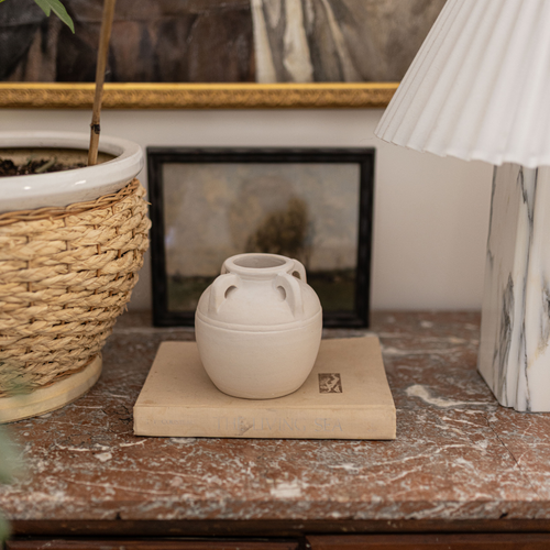 Cordoba White Matte Vase With Handles