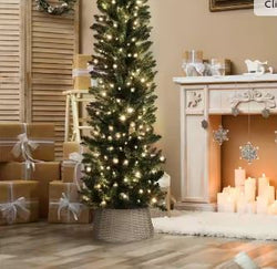 Plastic Wicker Christmas Tree Collar