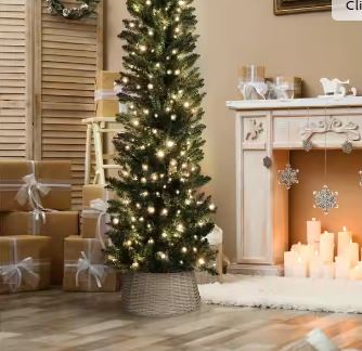 Plastic Wicker Christmas Tree Collar