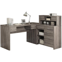 Corner Computer Desk - Dark Taupe