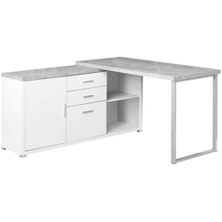 Corner Computer Desk - White