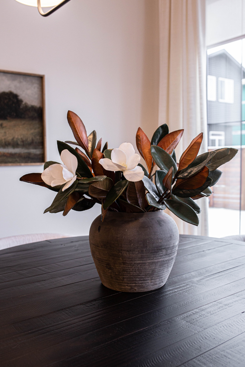 Magnolia Stems Faux Flowers with Leaves