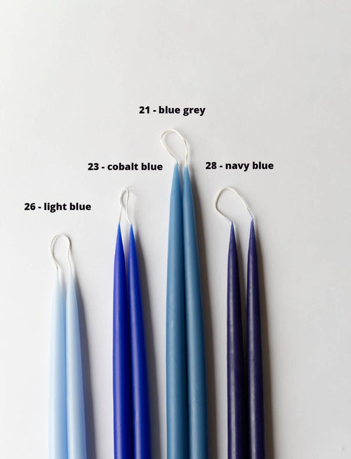 Blue Grey Danish Taper Candle | 2 Pack