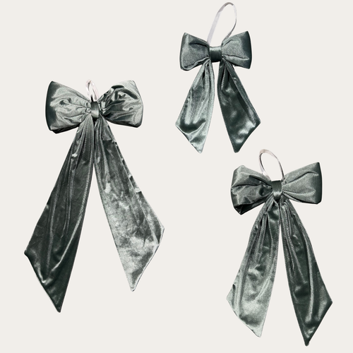Sage Velvet Bows
