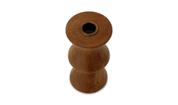 Sequence Small Wooden Candle Holder Brown