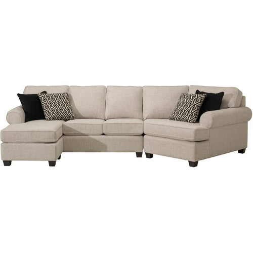 Tictac Ivory Sectional With Chaise & Cuddler