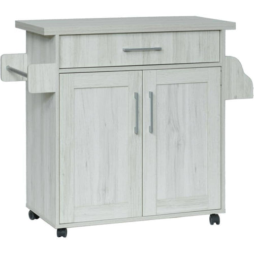 Light Oak Microwave Cart