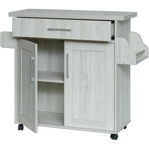 Light Oak Microwave Cart