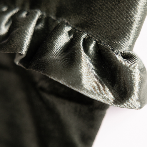 Ruffle Velvet Holiday Stocking