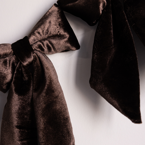 Velvet Fabric Bow Garland