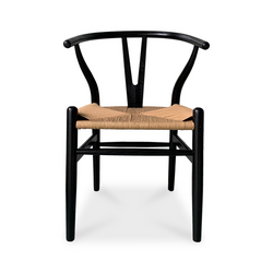 Ventana Dining Chair Black and Natural