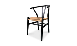 Ventana Dining Chair Black and Natural