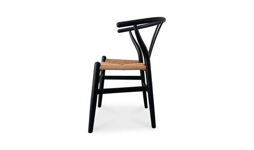 Ventana Dining Chair Black and Natural