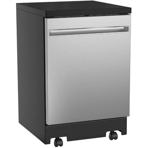 GE Portable Dishwasher 24" Top Control - Stainless Steel