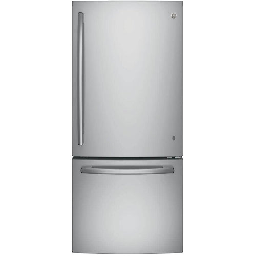 GE 30" 20.9 cu. ft. Bottom Freezer Refrigerator - Stainless Steel