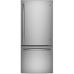 GE Refrigerator 20.9 Cu. Ft. Bottom Freezer - Stainless Steel