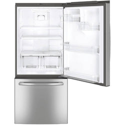 GE Refrigerator 20.9 Cu. Ft. Bottom Freezer - Stainless Steel