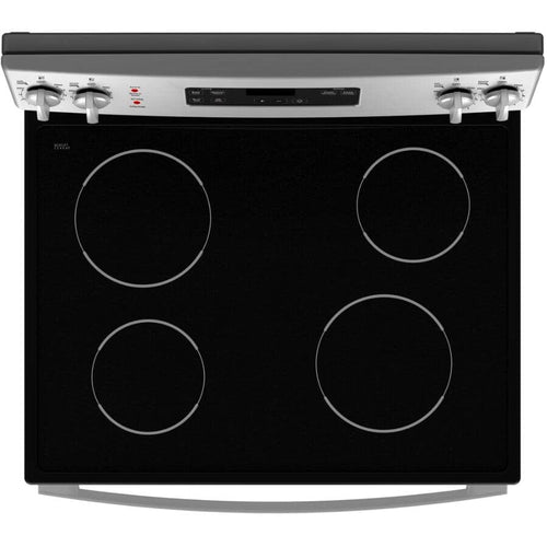 GE 30" 5 Cu. Ft. Freestanding Smooth Top Electric Range with Dual Bake Element - Stainless Steel