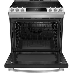 GE Profile 30" 5.3 Cu. Ft. Slide-In Smooth Top Electric Convection Range - Stainless Steel