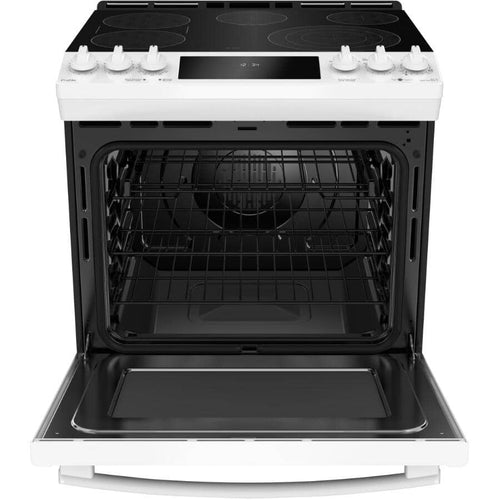 GE Profile 30" 5.3 Cu. Ft. Slide-In Smooth Top Electric Convection Range - White